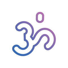 Fototapeta premium Om icon vector stock.
