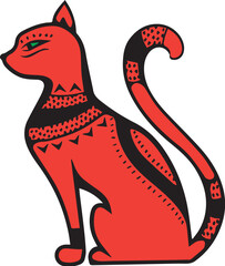 
vector egyptian cat illustration design