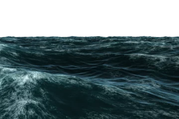 Foto op Plexiglas Dark blue rough ocean © vectorfusionart