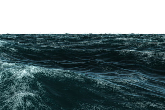 Fototapeta Dark blue rough ocean