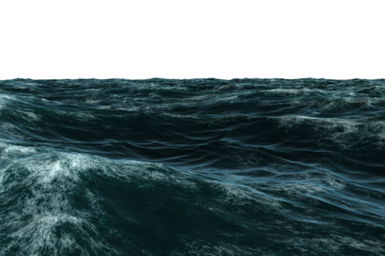 Dark blue rough ocean