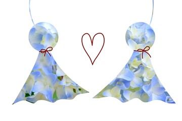 ２つのてるてる坊主