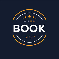 Creative (Book) shop design, vector illustration.
