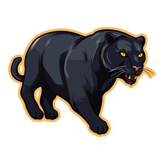 Pantera Flat Icon Isolated On White Background © Maxim
