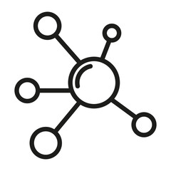 Molecule icon vector, molecule symbol vector illustration, flat molecule icon on white background. 