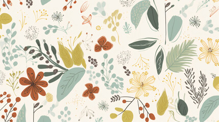 Fototapeta na wymiar Nature's Tapestry: Vibrant Spring Flowers in a Botanical Landscape generative ai