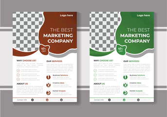 creative professional business, a bundle of 2 flyer template, modern template, modern design