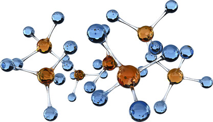 Abstract molecule model - obrazy, fototapety, plakaty