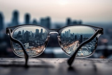 A Clear View into the Future with glasses created with Generative AI technology