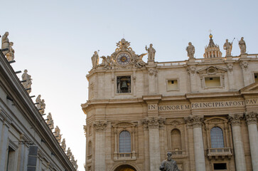 Fototapeta na wymiar Papal St. Peter's Basilica in the Vatican
