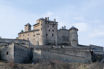 Fototapeta na wymiar Beautiful chateau, Castle queyras in the southern alps, France, Europe