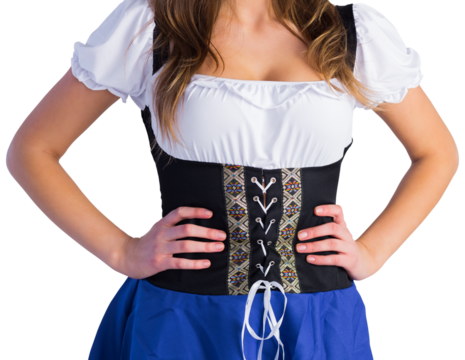 Oktoberfest girl standing with hands on hips