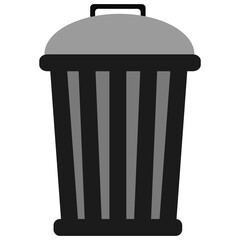 Digital composite image of garbage can