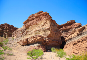 The rock formations of the Quebrada De Las Conchas, Argentina
