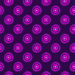 Abstract chamomile flower seamless pattern. Creative floral endless background.