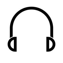 Obraz premium Simple headphone icon. Music icon. Vector.