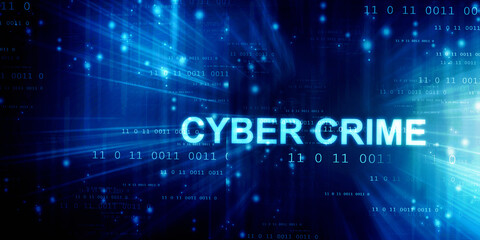 Fototapeta na wymiar 2d illustration abstract Cyber crime