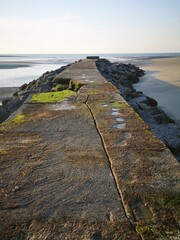 concrete pier on the french coast