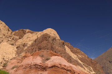 Fototapeta na wymiar The rock formations of the Quebrada De Las Conchas, Argentina