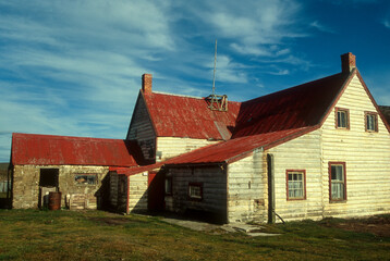 Fototapeta premium Base, Ile Sanders, Iles Falkland, Malouines, Iles Sub Antarctiques