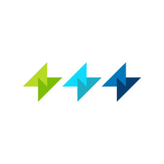Bolt lightning logo design icon vector template