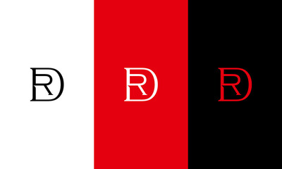Letters RD, Initials DR, Concept DR logo vector illustration