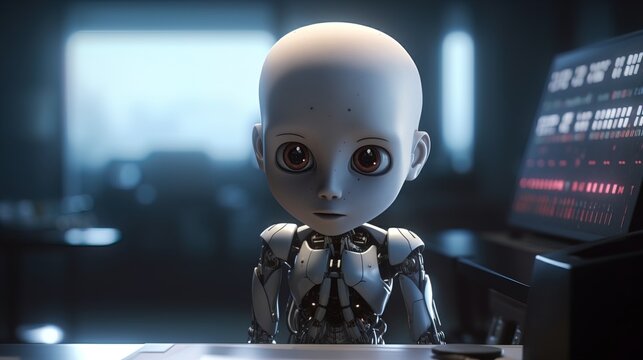K&uuml;nstliche Intelligenz Kopf im Fokus