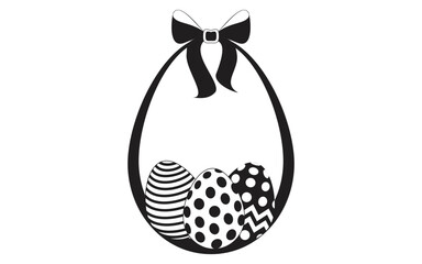 Silhouette of a easter 