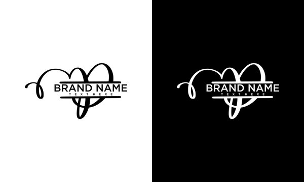  logo design letter P script luxury modern logo