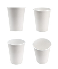 White paper coffee cup collection