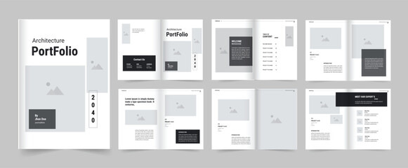 Architecture portfolio interior portfolio design template, Portfolio Design