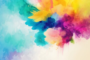 Abstract colorful watercolor background,Generative AI