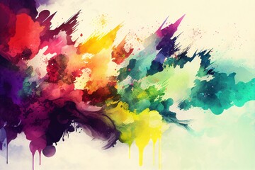 Fototapeta premium Abstract colorful watercolor background,Generative AI