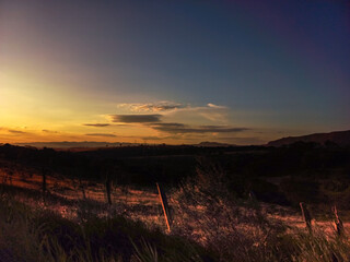 sunset in the mountains
