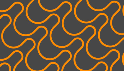 Pasta yellow abstract banner with wavy lines