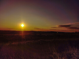 sunset over the river