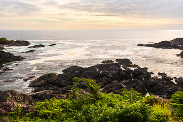 seascape inside Vancouver island during a summer seaso