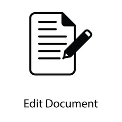 Edit document icon design stock illustration
