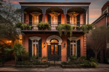  Elegant New Orleans Style Home with French Quarter Charm