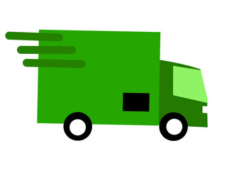 Delivery icon with isolated white background element. Vector illustration.