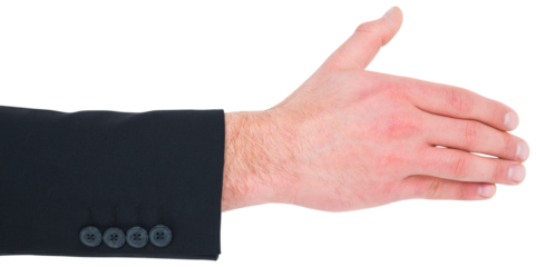 Hand of businessman offering handshake