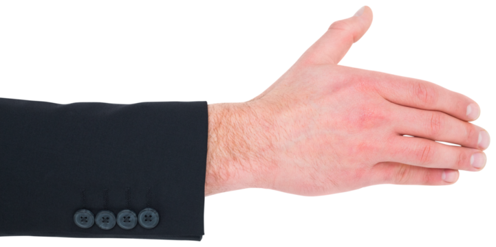 Hand of businessman offering handshake