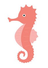 Cute seahorse cartoon  vector illustration