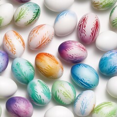 modern handpainted and airbrushed easter eggs tileable image
