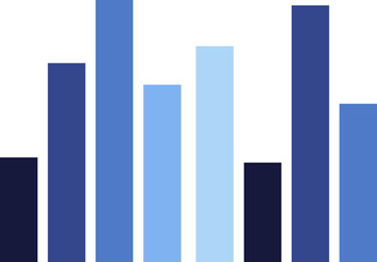 Blue bar graph against white background