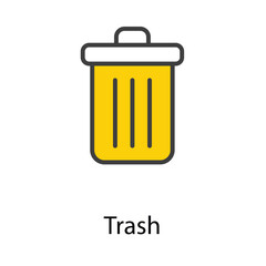 Trash icon design stock illustration