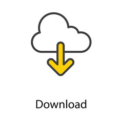 Downloads icon design stock illustration