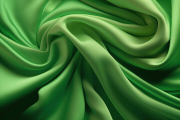 Obraz premium Abstract fluid iridescent leek green holographic neon curved wave in motion colorful background, Gradient design. Generative AI