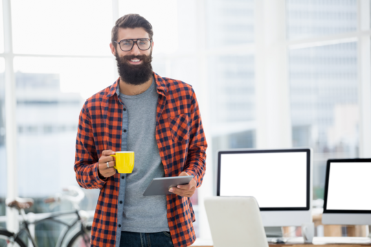 Portarit of happy man