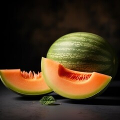 melon slices - Generated by Generative AI